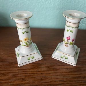 Retro George Briard Signed Candlesticks Cottagecore